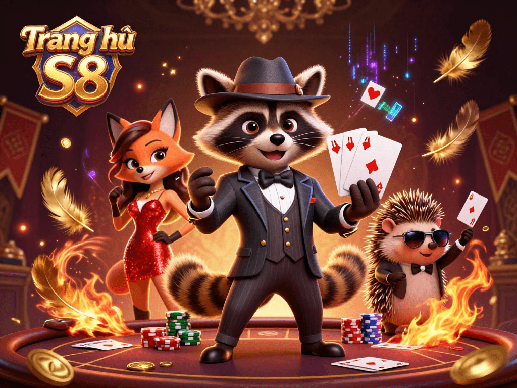 Experience the excitement of poker at Trang chủ S8 with engaging characters and vibrant casino elements.