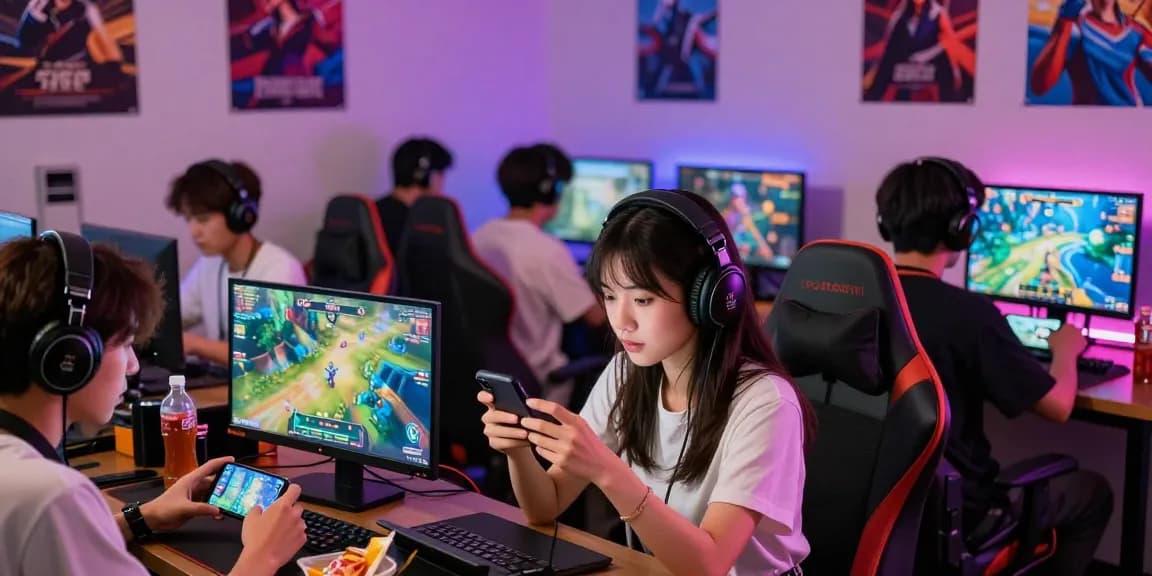 Engaging online gaming community scene at https://xx88.se.net/ showcasing players immersed in vibrant gameplay with modern devices.