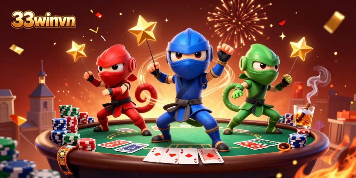 33winvn ninjas dominate the casino scene with thrilling poker action and colorful game elements.