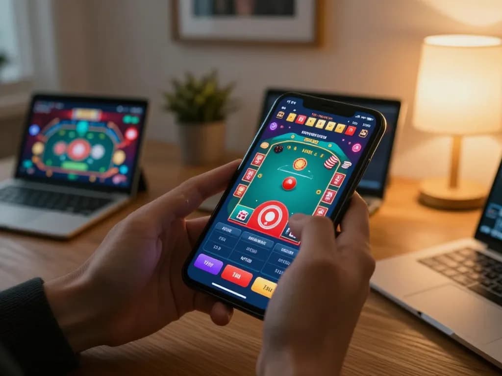 Player immersing in an exciting xx88 casino app session, showcasing interactive gaming experience