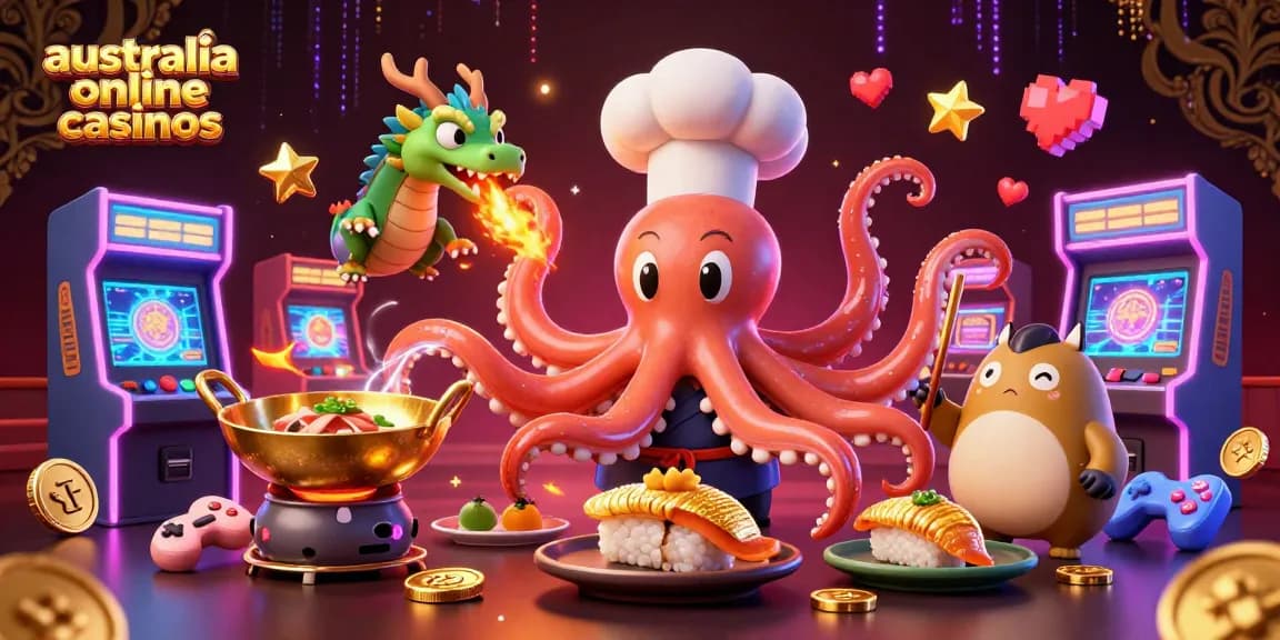 Experience thrilling gameplay at australia online casinos with colorful characters and vibrant gaming elements.