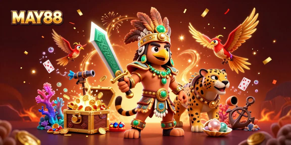 Engage in thrilling adventures with MAY88’s immersive gaming landscape and Aztec-inspired characters.