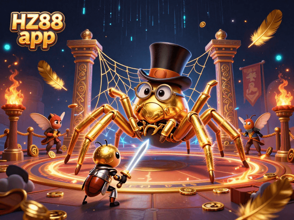 Embrace the thrilling HZ88 app experience in a vibrant cartoon casino scene