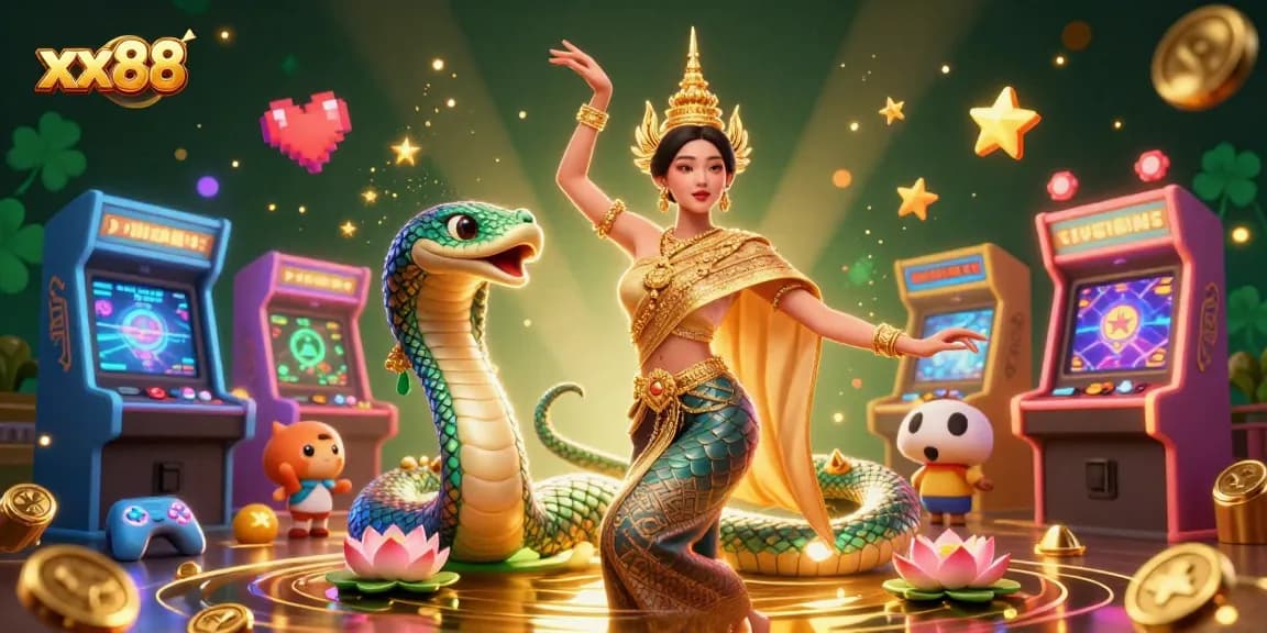 Experience winning thrills with xx88 in a vibrant and immersive 3D casino scene.