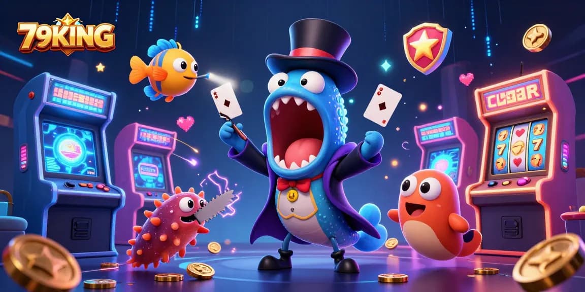 Win big with 79KING in this vibrant casino scene featuring engaging gameplay elements.
