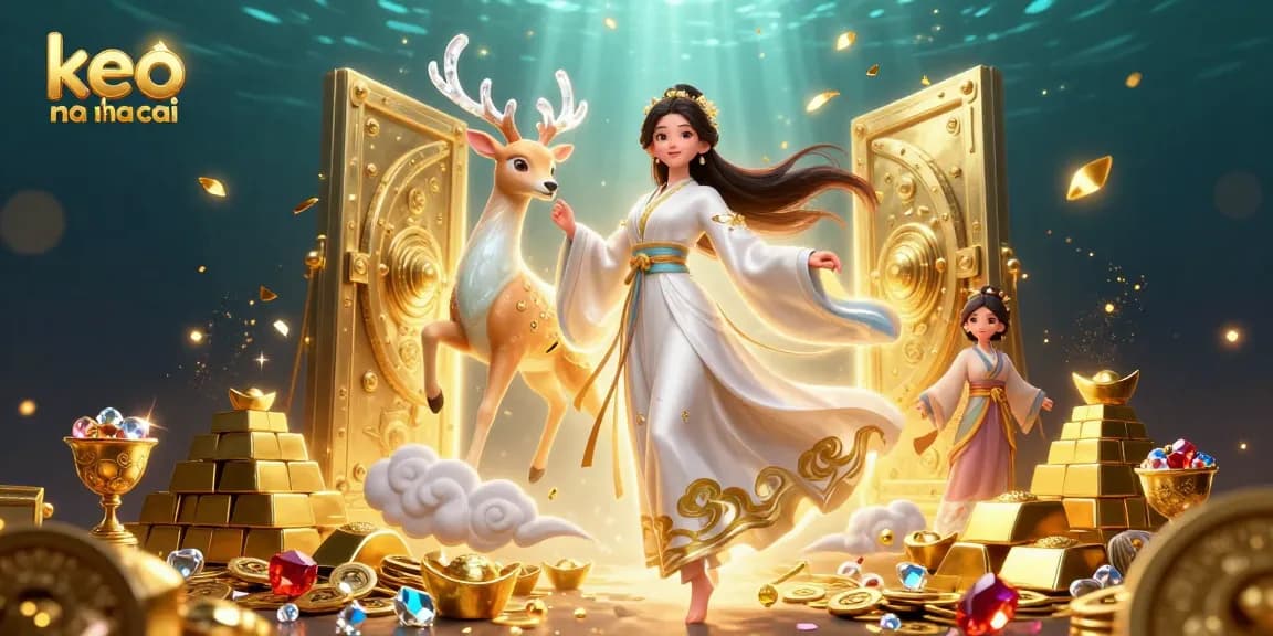 Engage in thrilling betting strategies with keo nha cai while surrounded by golden treasures.
