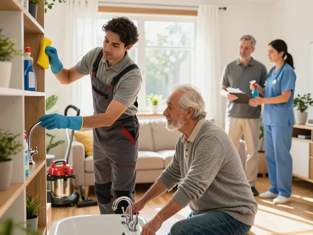 Profesionales del hogar dedicados a ofrecer servicios de limpieza, reparaciones y cuidado en un ambiente acogedor.