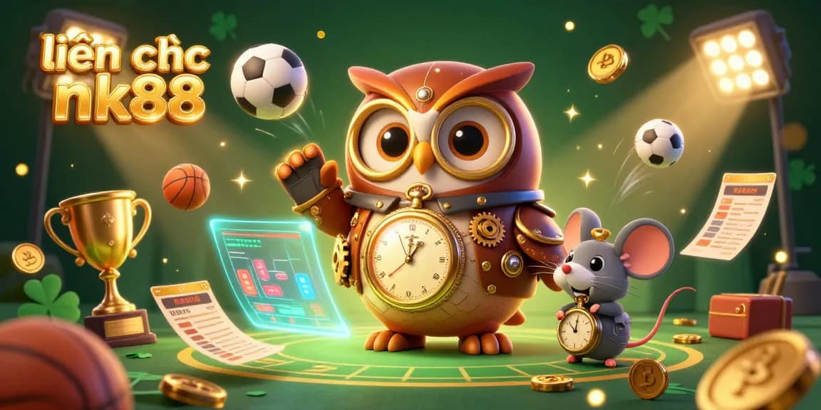 Experience thrilling action with liện hệ nk88 at this vibrant 3D casino illustration featuring steampunk characters and dynamic game elements.