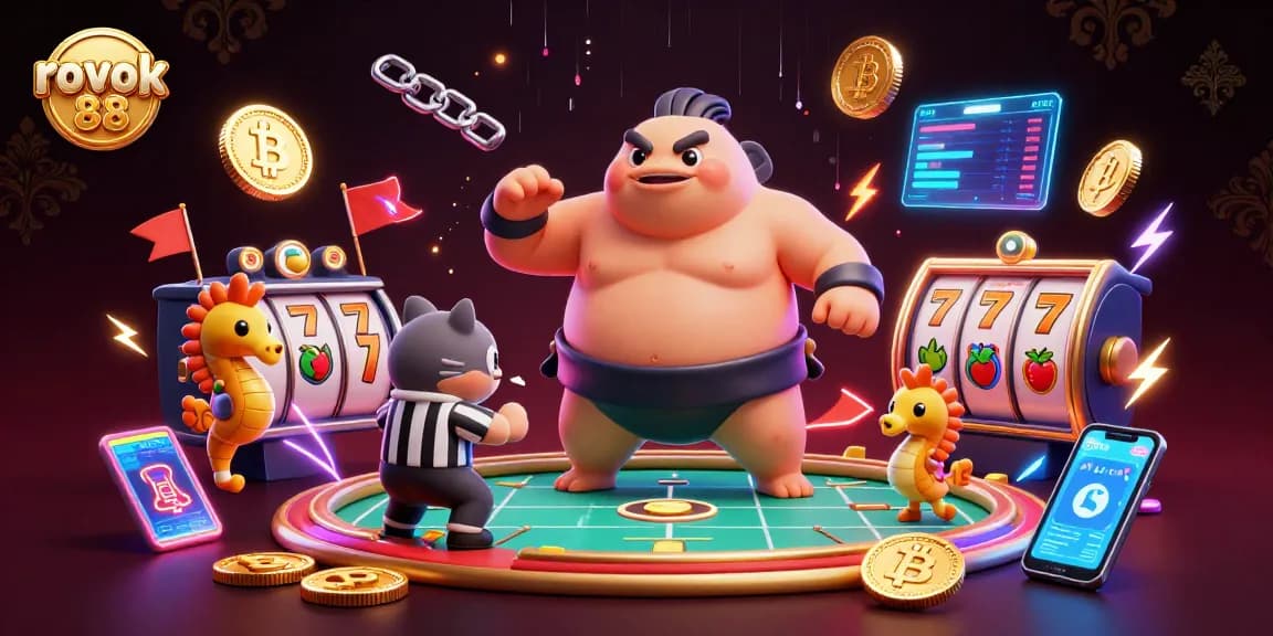 Join the excitement of rokok 88 as a fugu fish faces off in a colorful underwater casino!