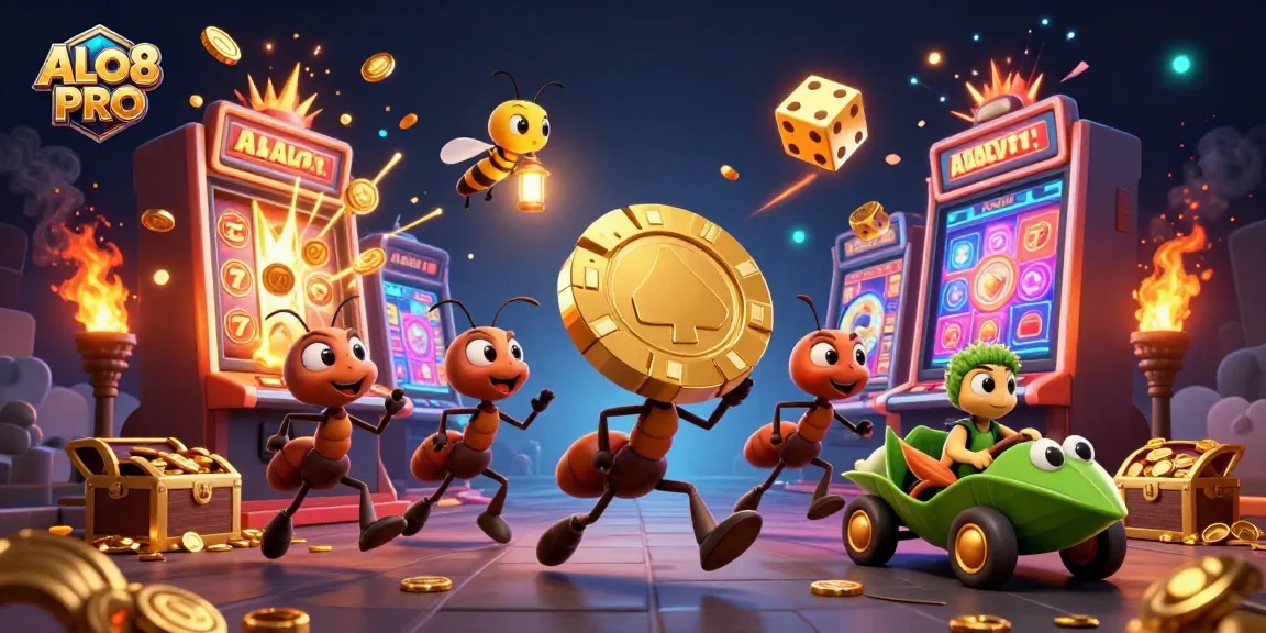Experience thrilling victories at ALO8 PRO with vibrant casino chaos and playful critters!