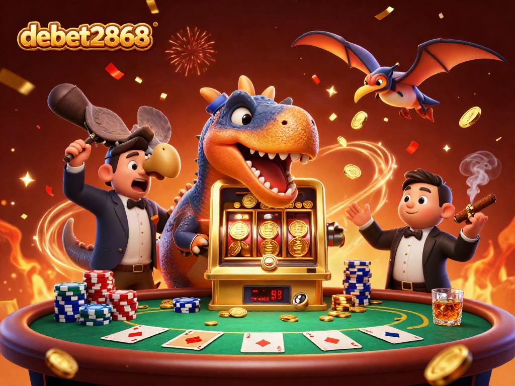 Experience the excitement at debet2868 with a pachycephalosaurus winning a jackpot at the casino.