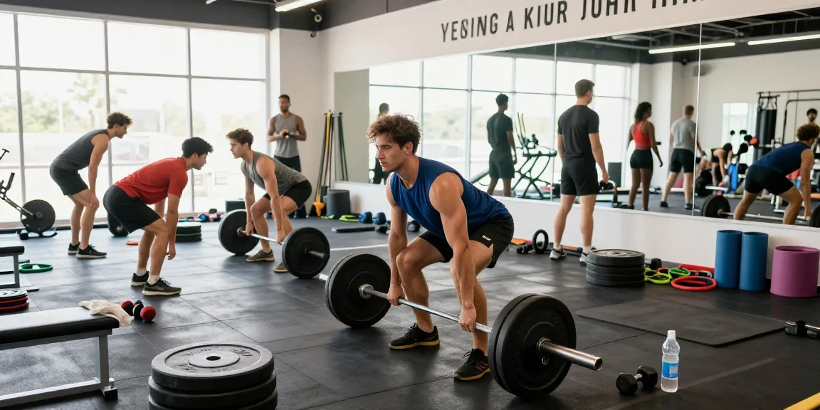 Esteroidesshop atletas entrenando duro en un gimnasio vibrante, mostrando fuerza y trabajo en equipo.