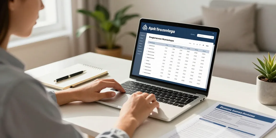 Young professional calculating mortgages using a buscador hipotecas tool on a laptop in a modern home office.