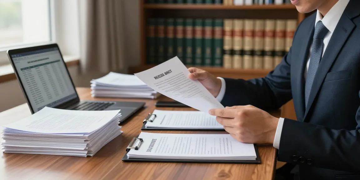 Valken Legal — asistencia por bloqueo de cuenta en oficina de abogados, profesional revisando documentos legales sobre bloqueo bancario.