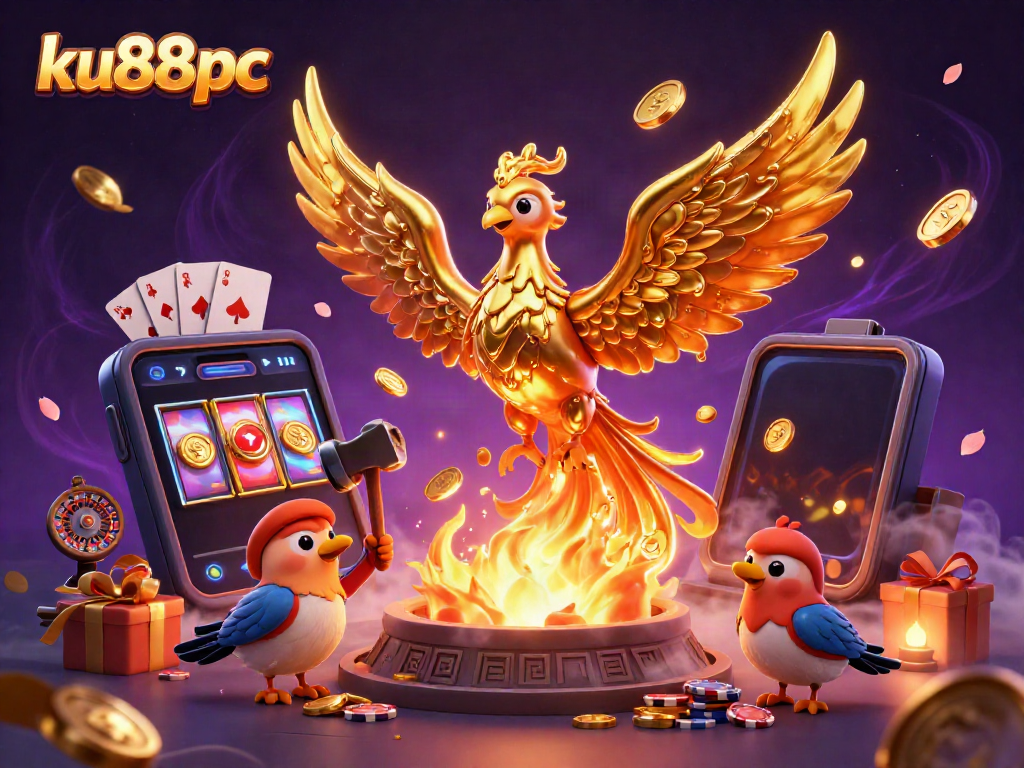 Experience the thrill of the casino at ku88pc with dynamic games, golden coins, and engaging characters.