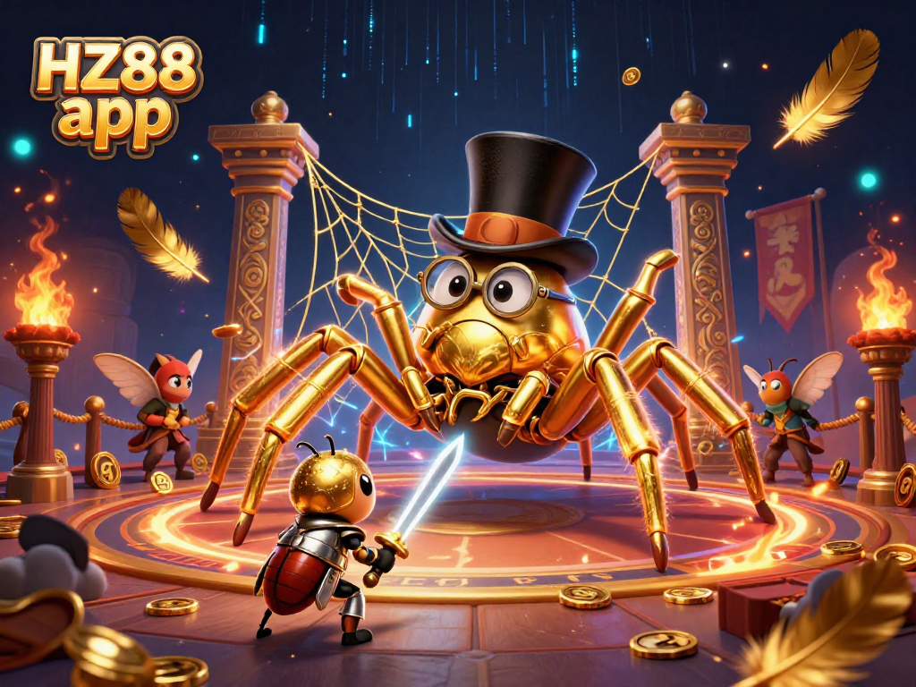 Embrace the thrilling HZ88 app experience in a vibrant cartoon casino scene