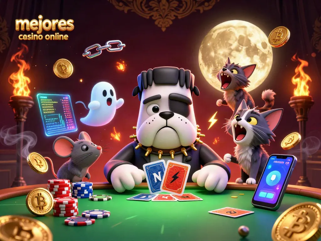 Los mejores casinos en línea combinando elementos de juego en una escena vibrante y rica en detalles