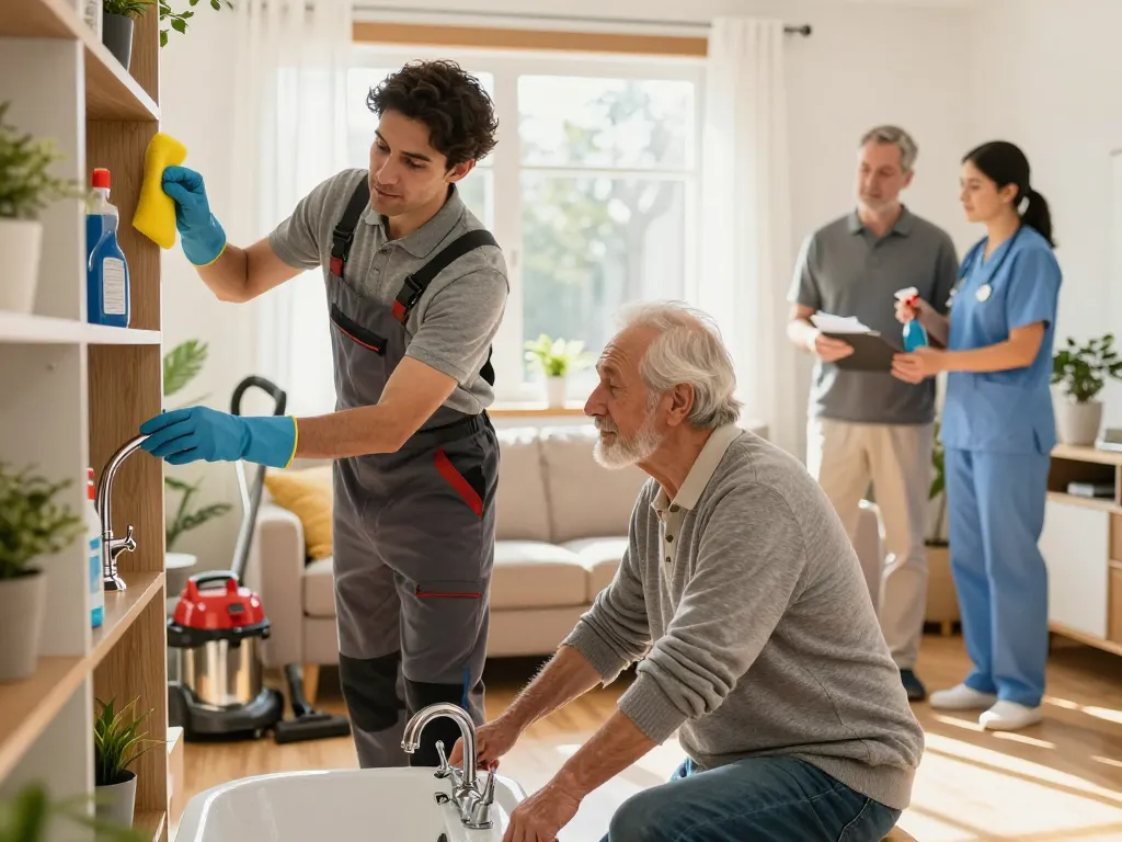 Profesionales del hogar dedicados a ofrecer servicios de limpieza, reparaciones y cuidado en un ambiente acogedor.