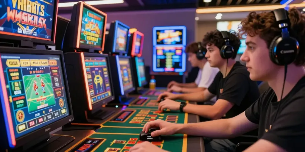 Players enjoying uk88 online betting with vibrant game graphics.