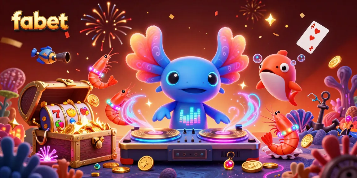 Spin and win with fabet’s thrilling underwater casino adventure featuring axolotl DJ and treasures.